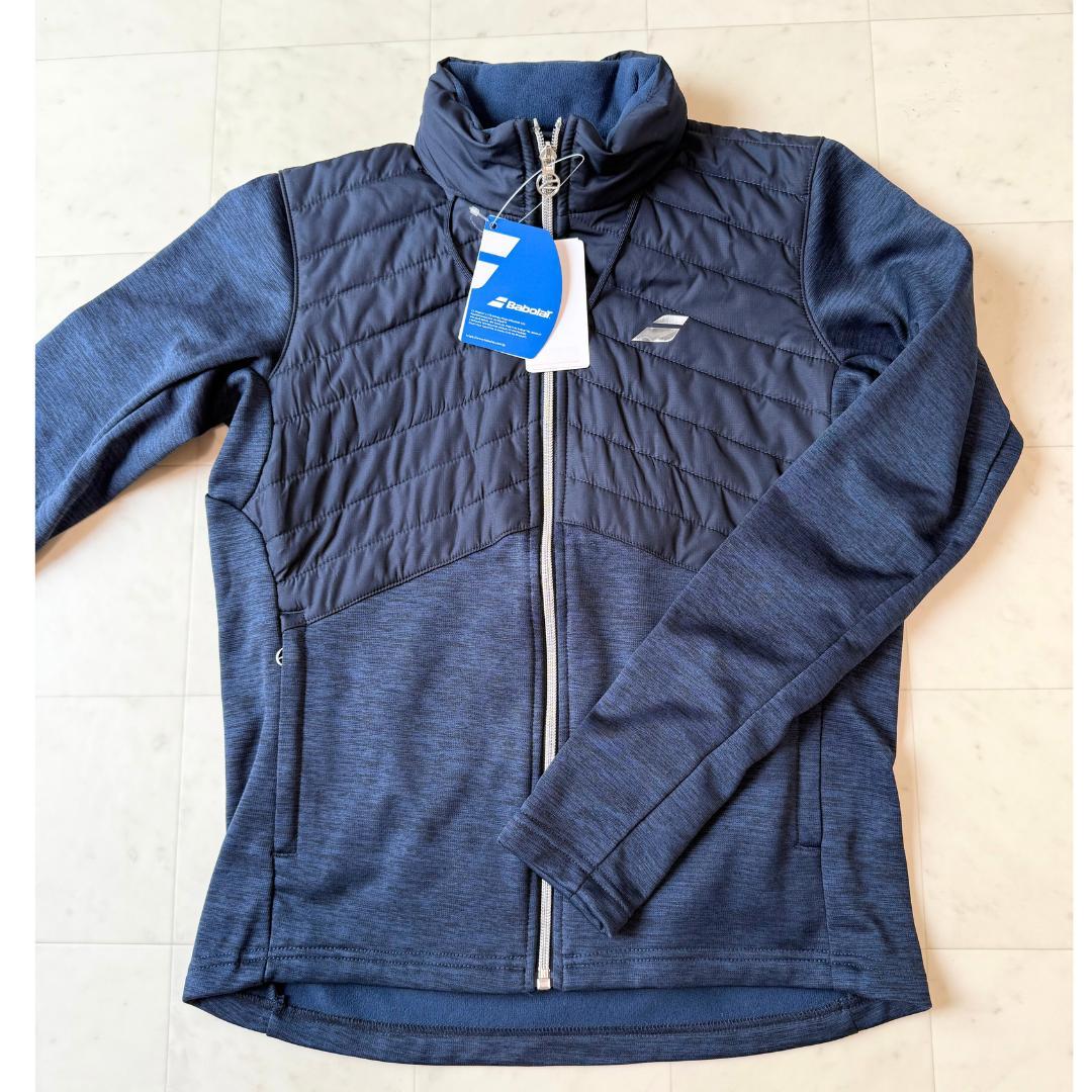 新品　Babolat ネイビー ジップアップジャケット　レディース　M　テニス