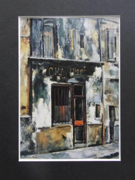 荻須高徳、鍵屋、希少画集画、新品額装付