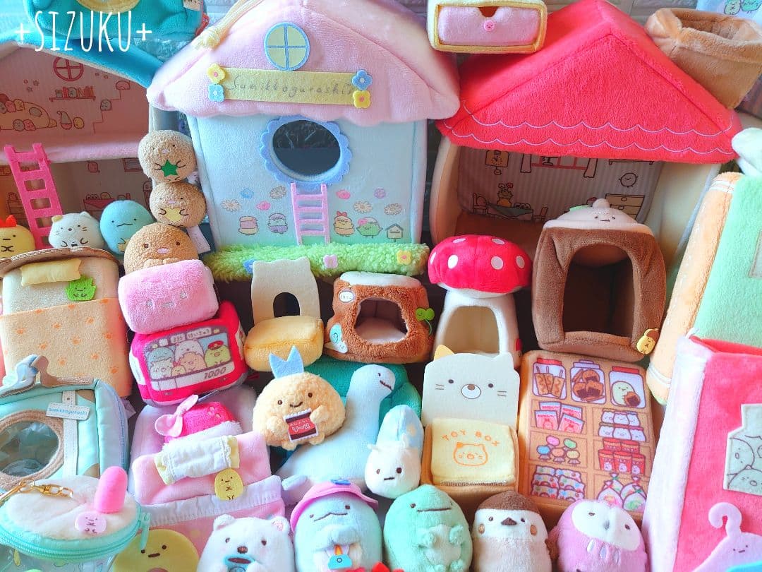【豪華100点】すみっコぐらし ハウス 家具他 てのりぬいぐるみ まとめ売り