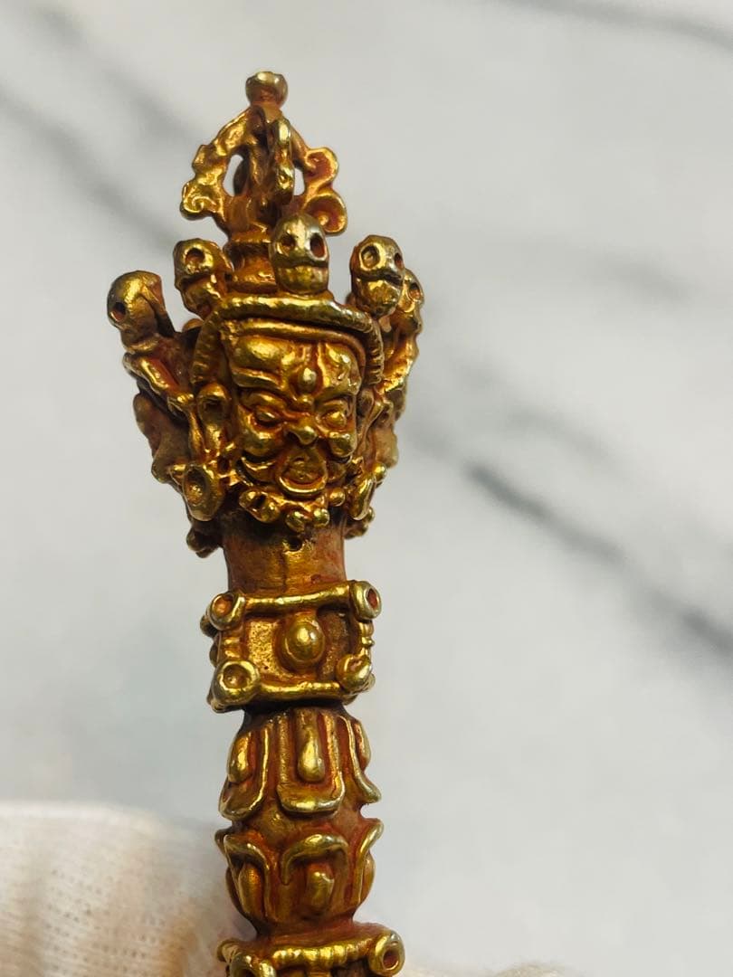 チベット密教 新品 プルパ　10㎝ 憤怒神　守護神　龍　655