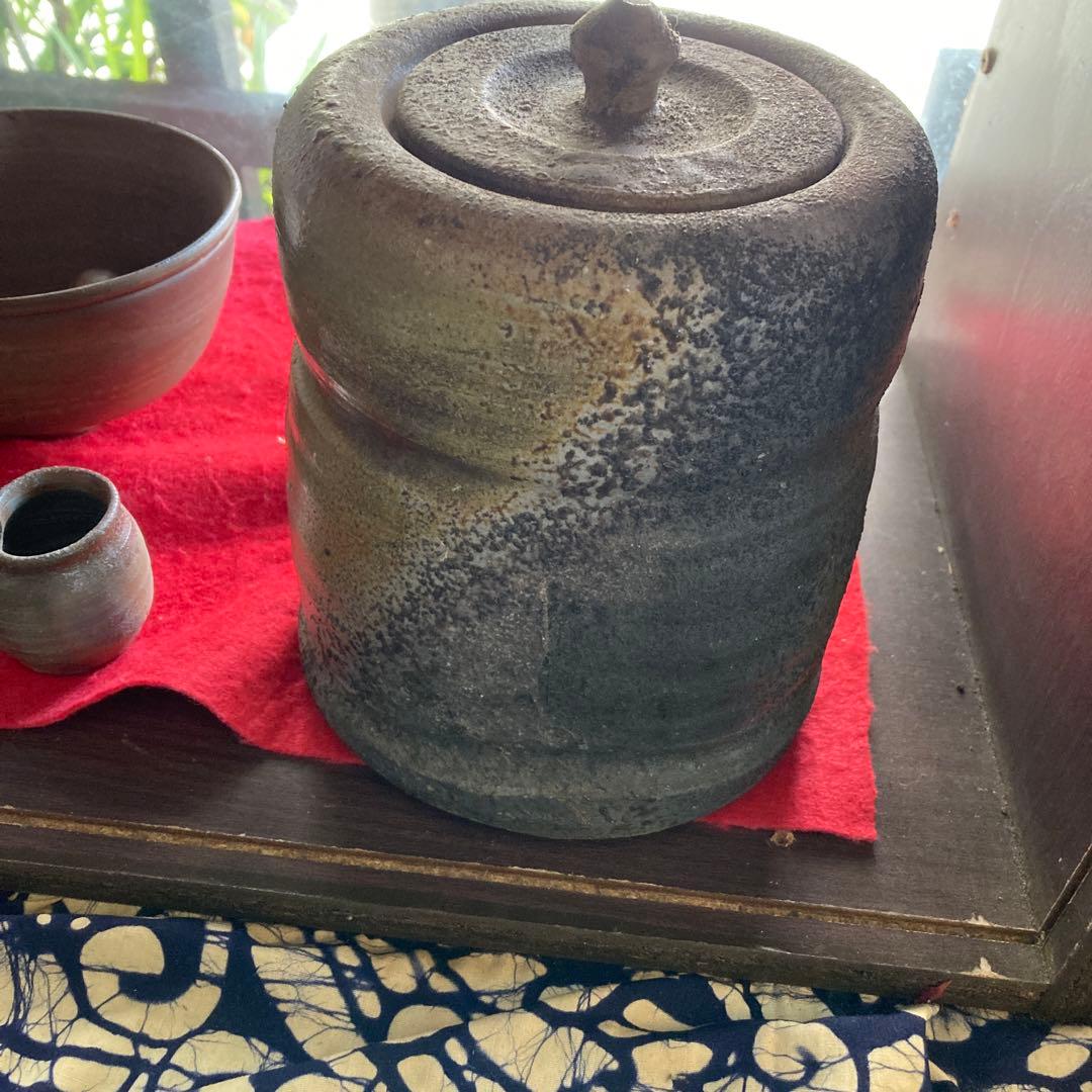 時代備前窯変水差し建水年末年始大売り出しです❣️風格の有る見事な作品です❣️