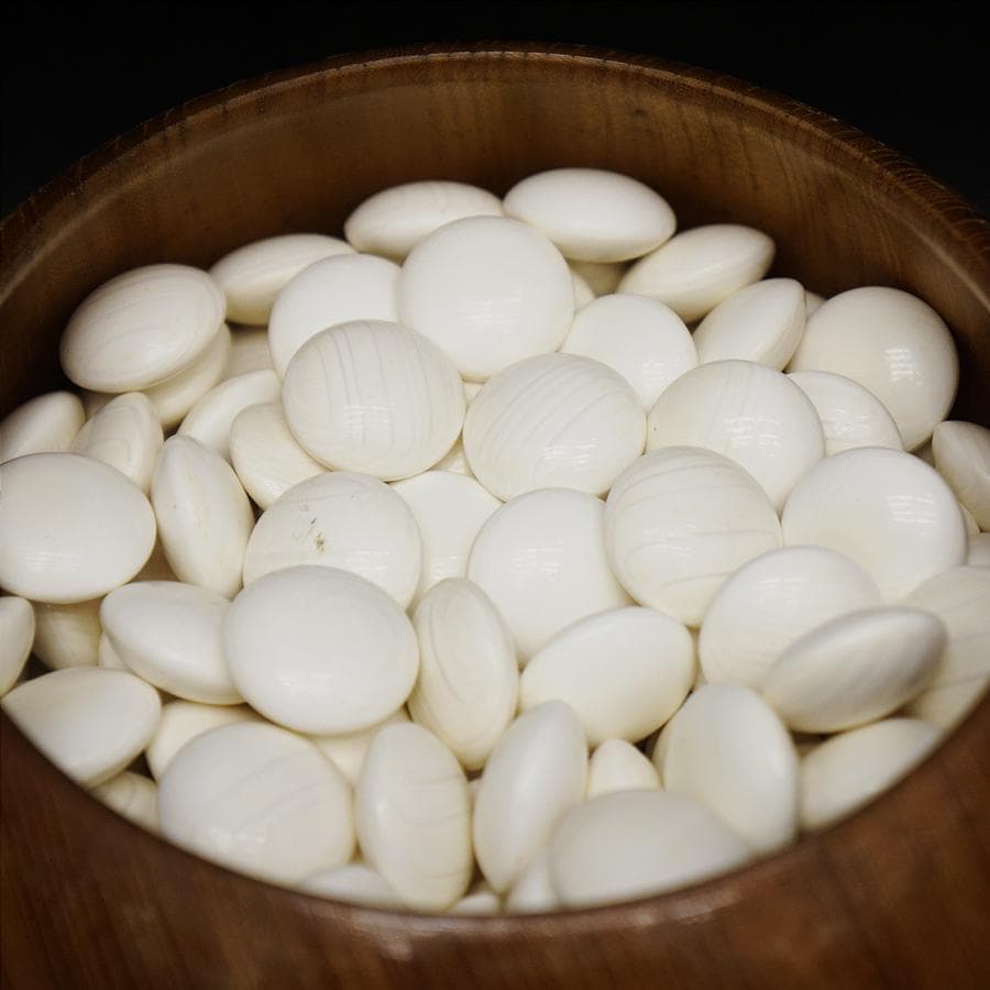 碁石 蛤 38号 那智黒 高級 囲碁 白石 黒石 碁笥付き 桐箱 特大碁石