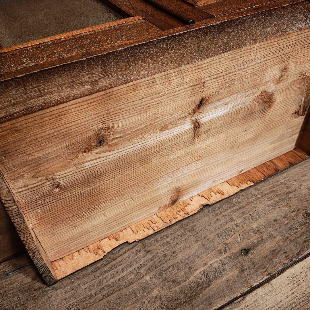 ガラス扉の棚　食器棚　本棚　昭和レトロ　古家具