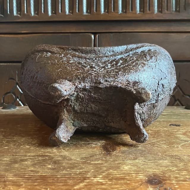 骨董 フラワーベース 花器 脚付 古道具 ヴィンテージ 希少 器 置物