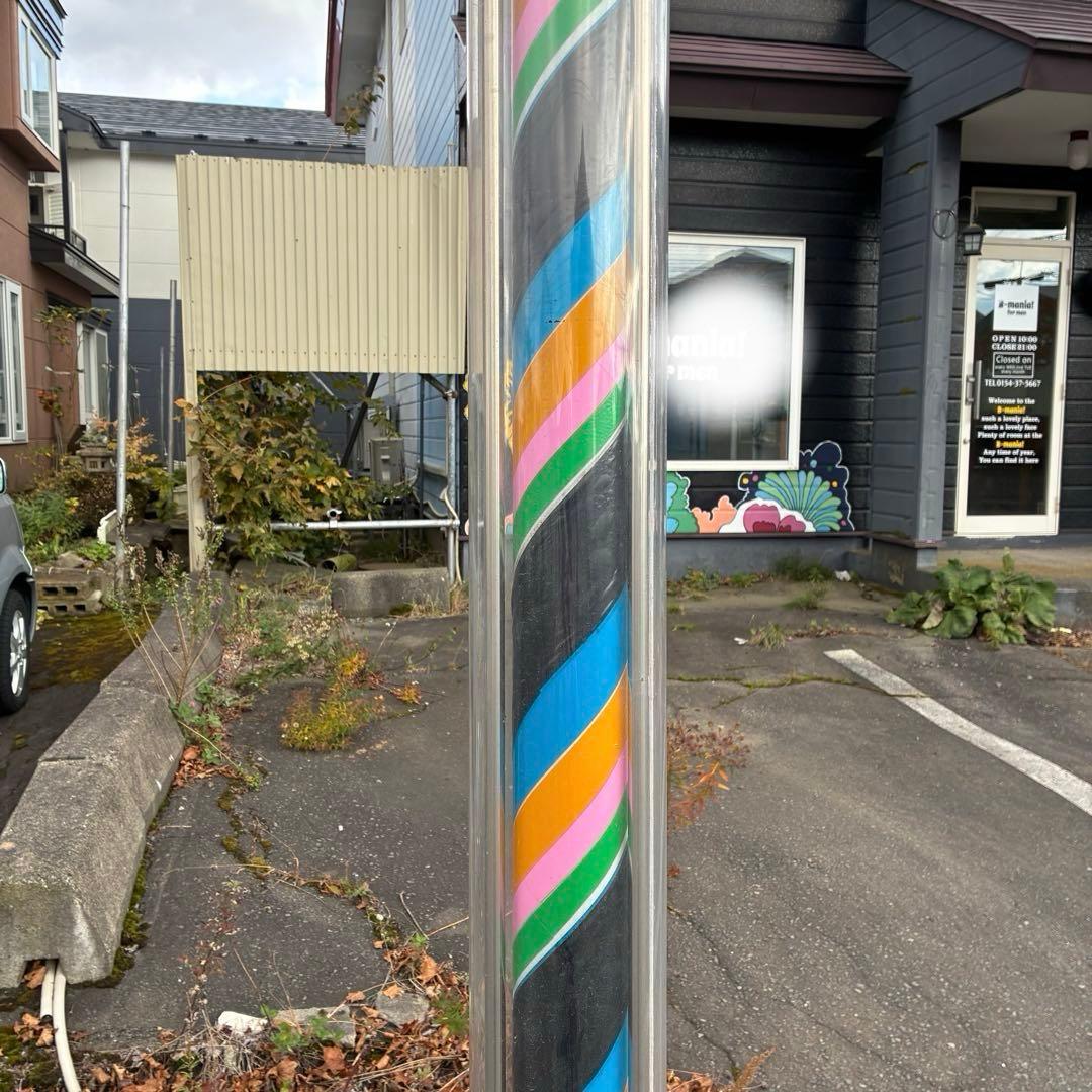 メタル製サインポール バーバーポール　床屋　理容　美容　おしゃれ　サロン