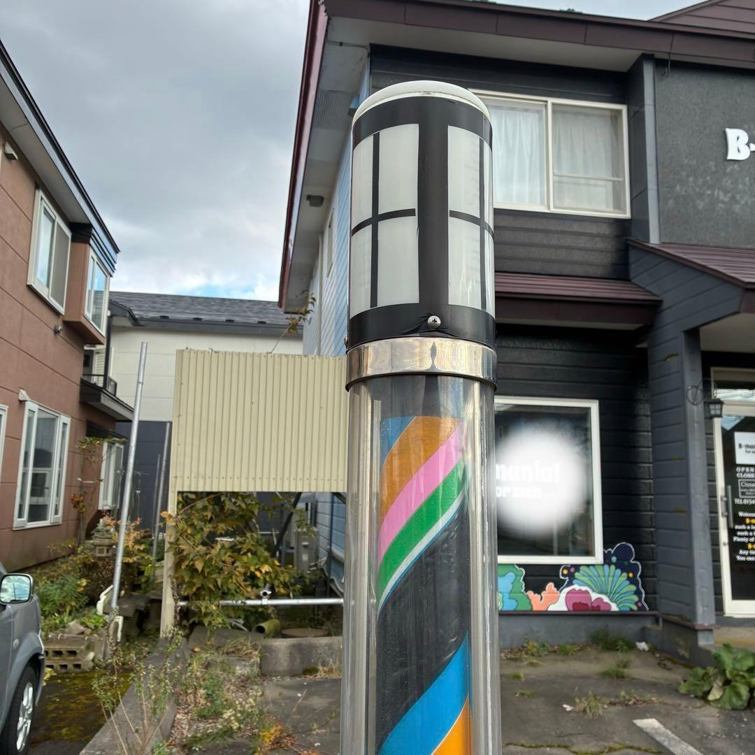 メタル製サインポール バーバーポール　床屋　理容　美容　おしゃれ　サロン