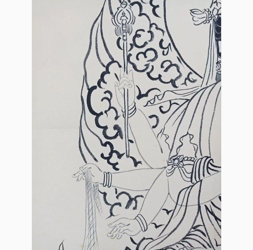 千手千眼観自在菩薩図 凶殺 厄除け 開運 掛軸 絵 仏教 観音菩薩様