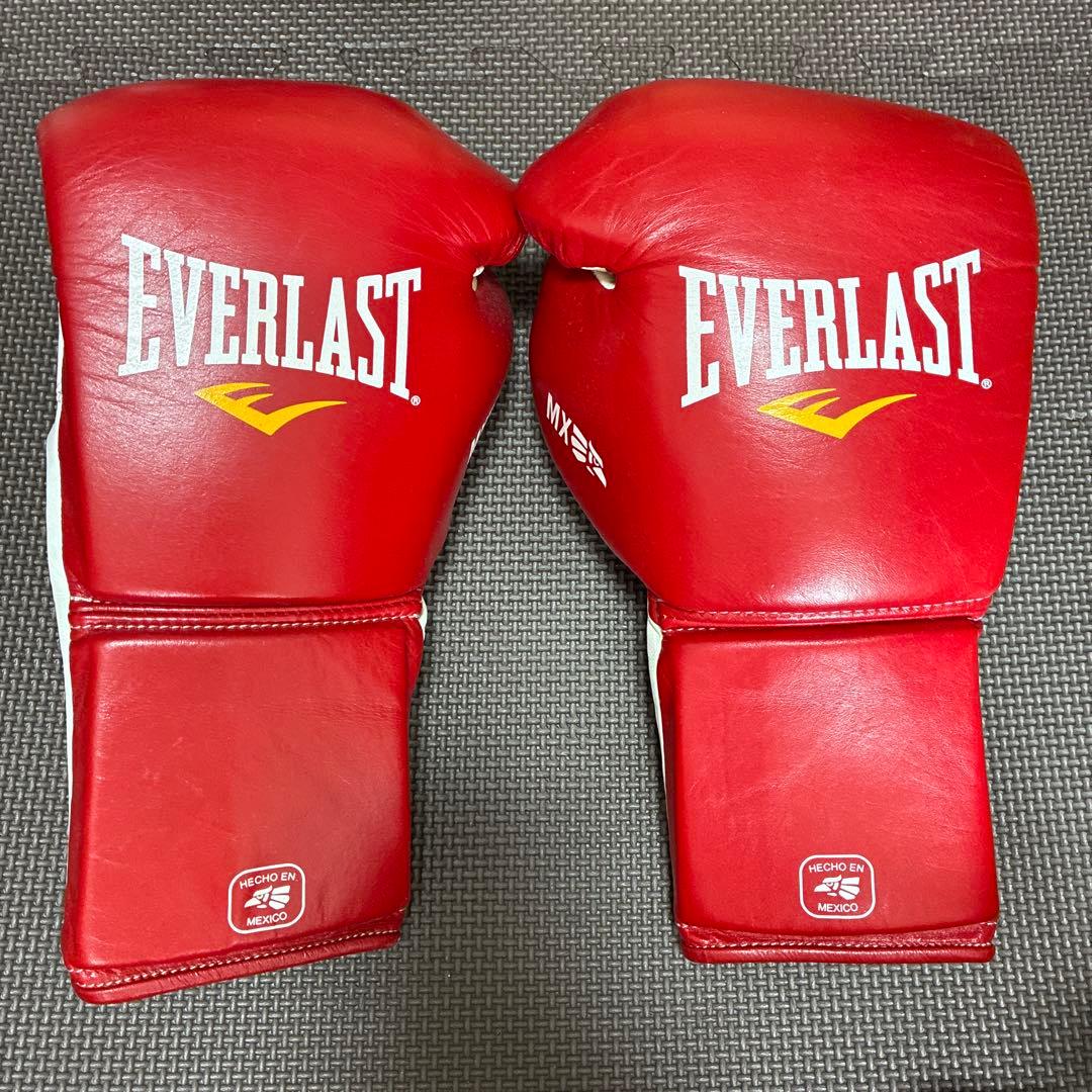 クロフォード愛用 EVERLAST MXボクシンググローブ 赤 14オンス