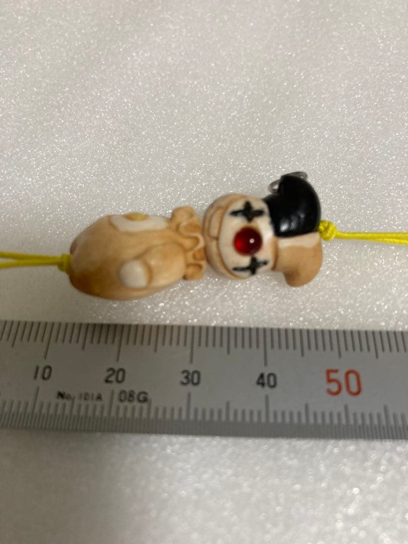 天然素材　ピエロ彫刻　根付　提げ物