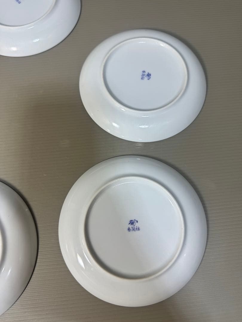 2314 香蘭社　金彩　皿　5客　未使用