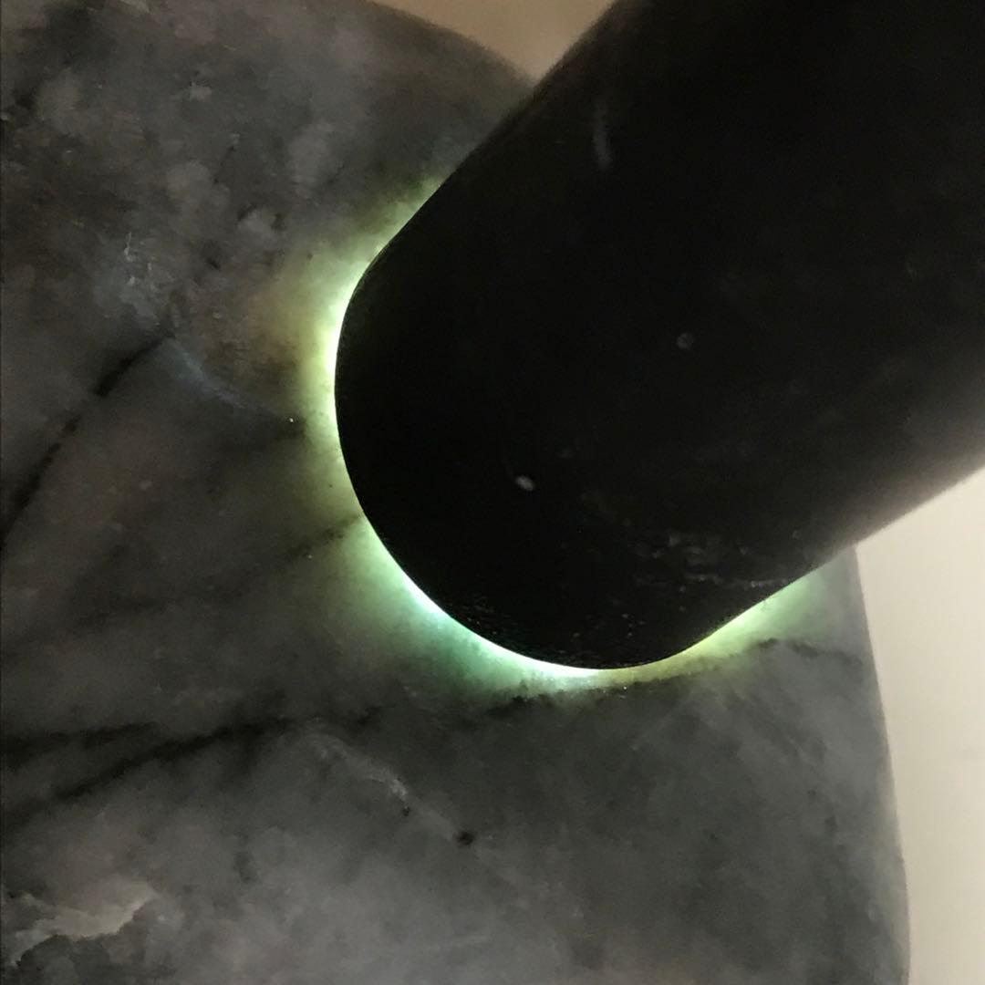 糸魚川翡翠　灰地＋糸巻き＋青　270g