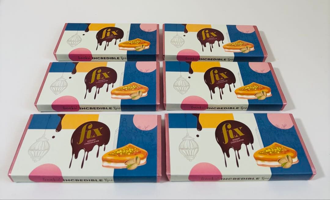 ドバイチョコfix dessert chocolatierピスタチオ味 6個売り