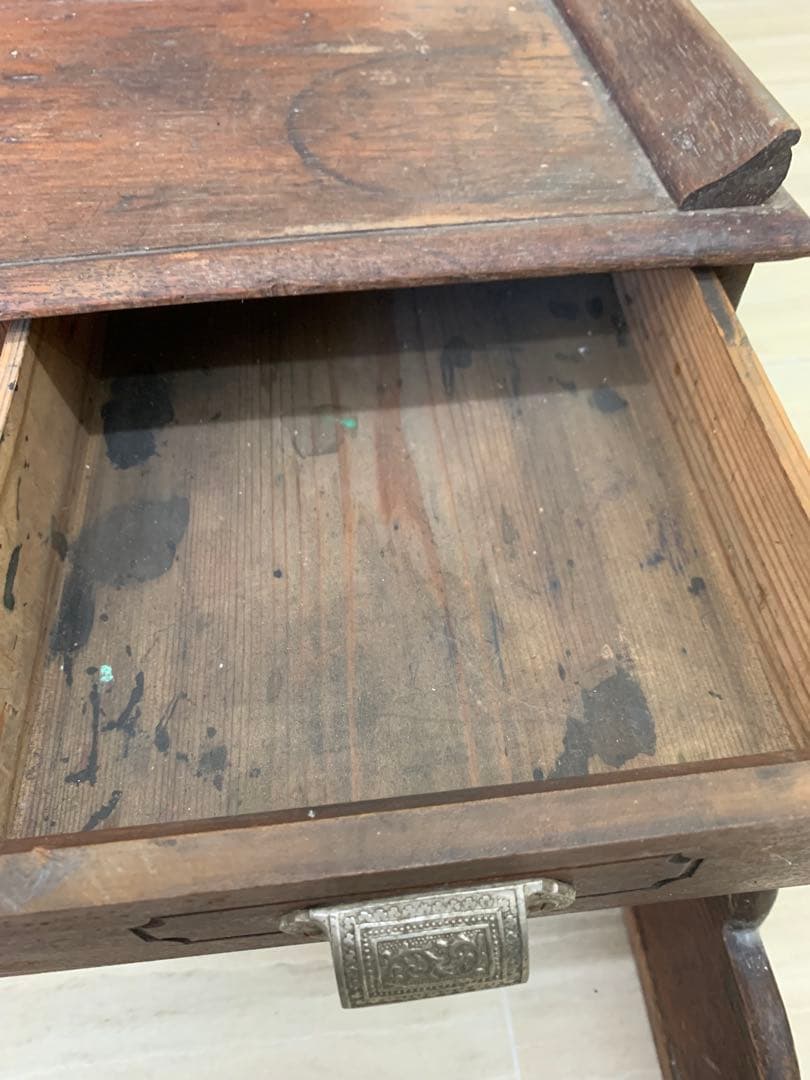 木製座卓 2引き出し付き　アンティーク学習机
