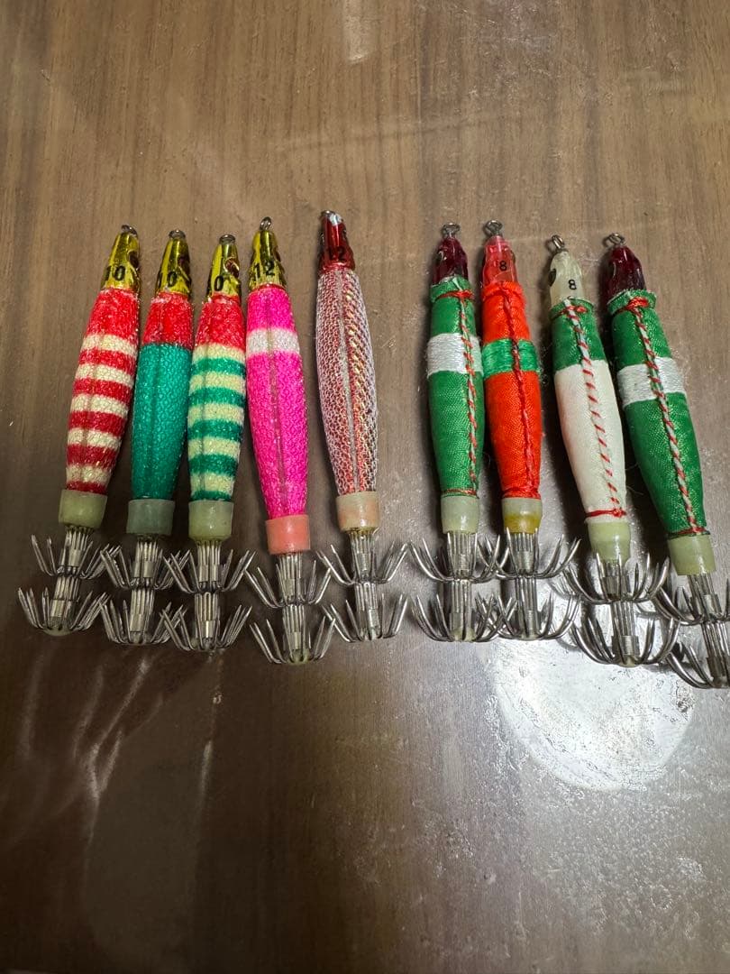 イカメタル　メタルスッテTG ９個セット ８号３個　１０号４個 １２号２個