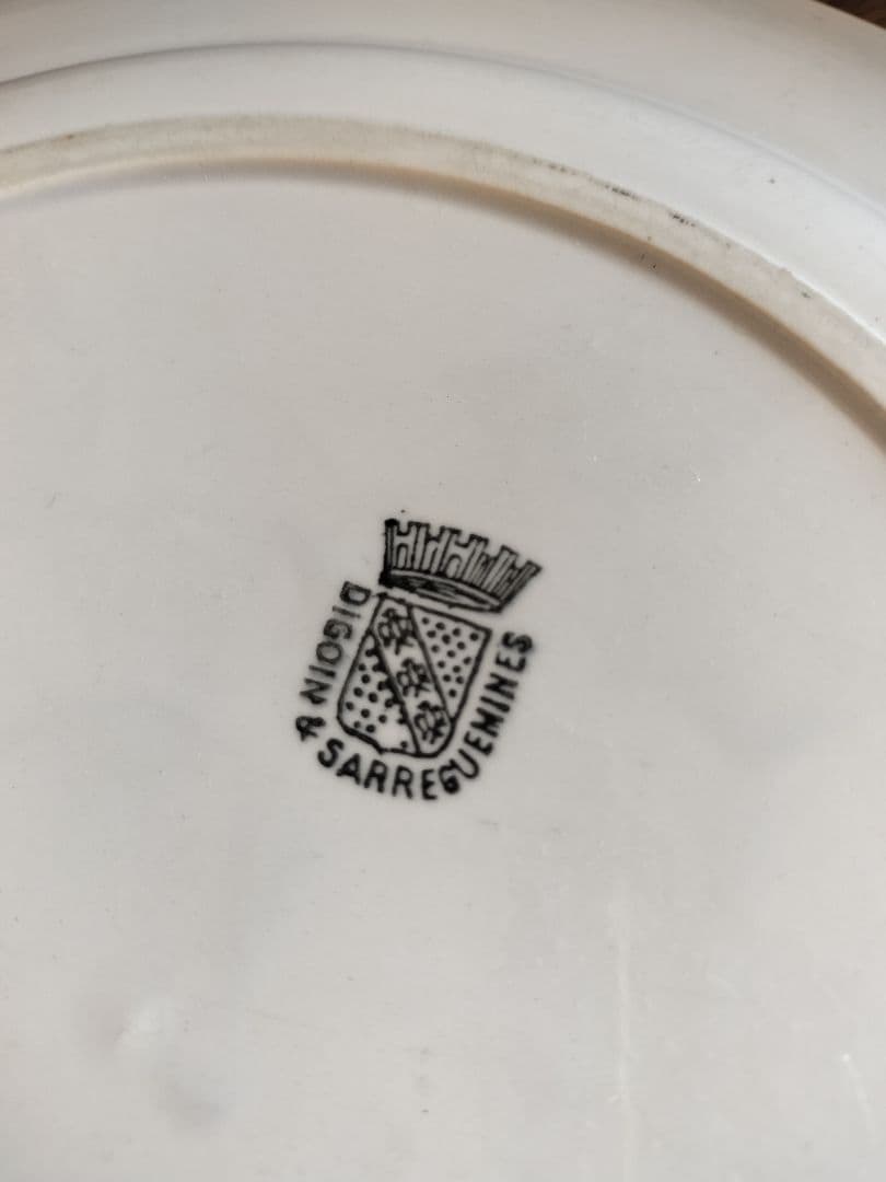 アンティーク　フランス　サルグミンヌ　白い　大皿