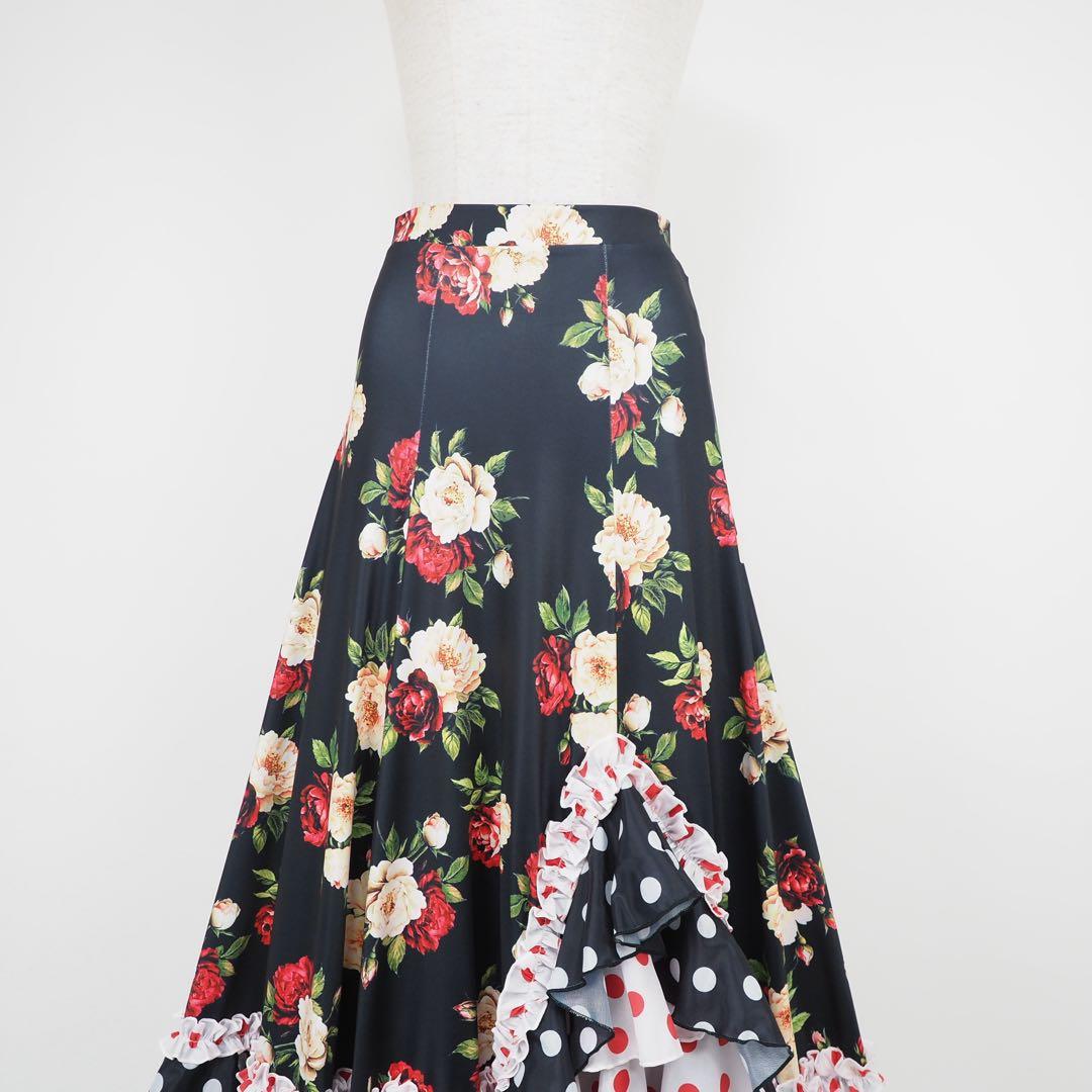 フラメンコ　ファルダ　※訳あり　新品　フラメンコ衣装　レッスンファルダ