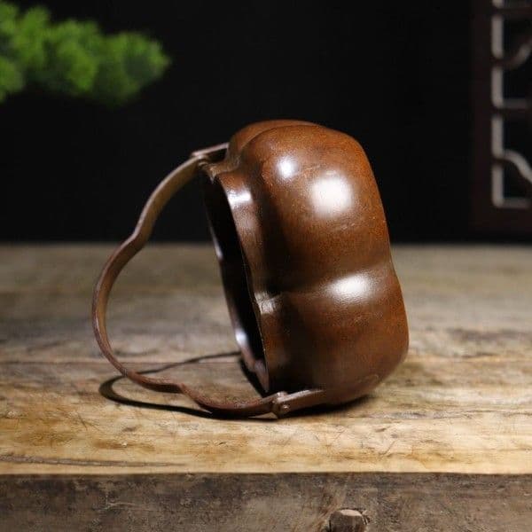 銅器 蘭花暖手炉 手提げ炉 香炉 茶道檀香炉 装飾品 工芸品 置物