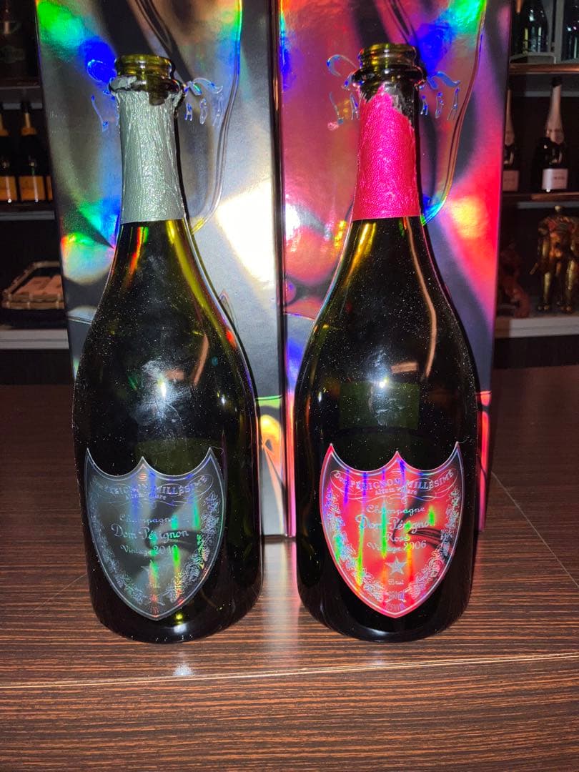 【希少】ドンペリ レディーガガ コレ2006 & 2010 空き瓶2専用ケース2