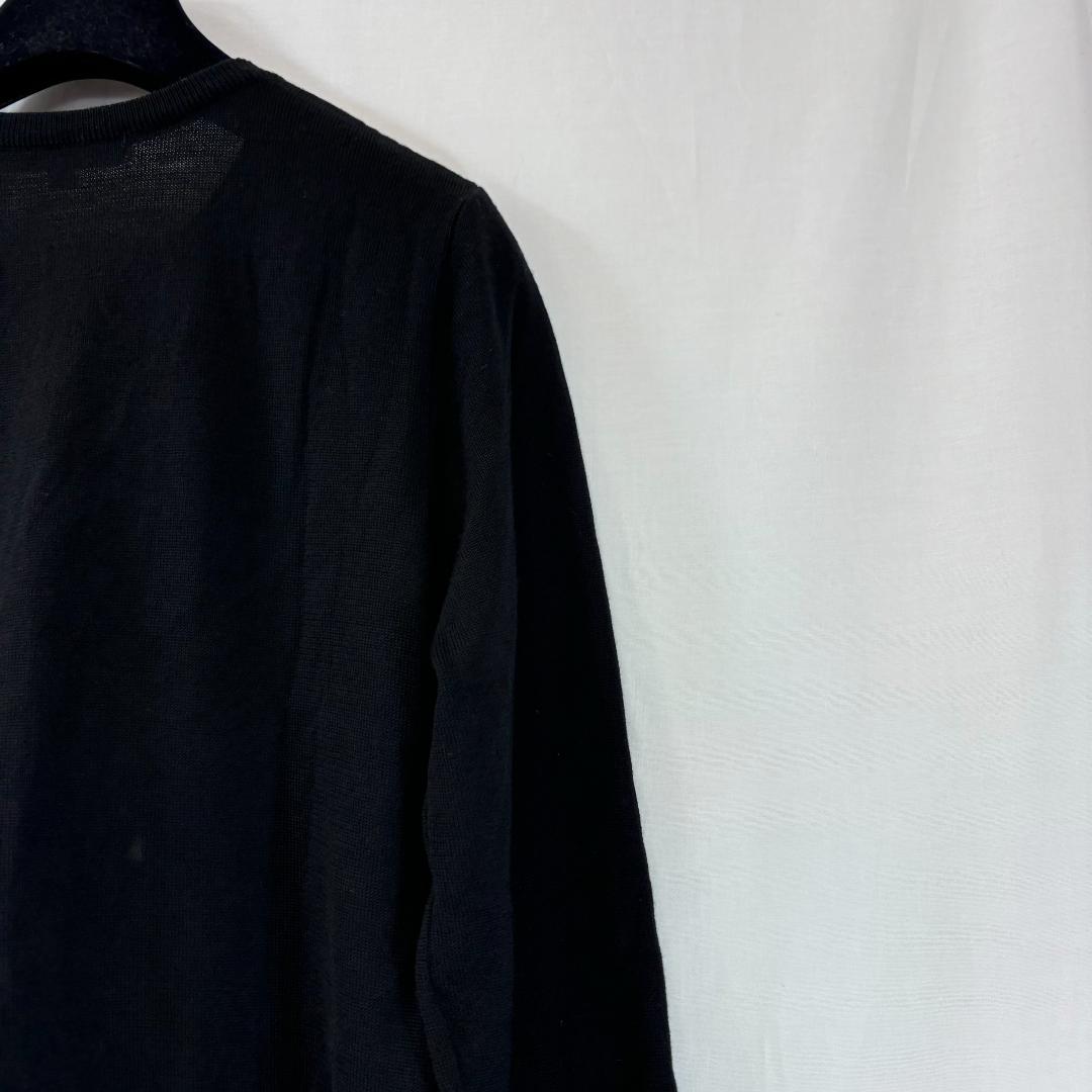 超希少⭐️ レオナール スポーツ ゼブラ柄 長袖 ニット セーター 刺繍ロゴ 黒