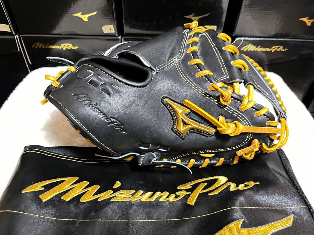 【限定皮革:格安良品】ミズノプロ　硬式　捕手用　キャッチャーミット　グラブ