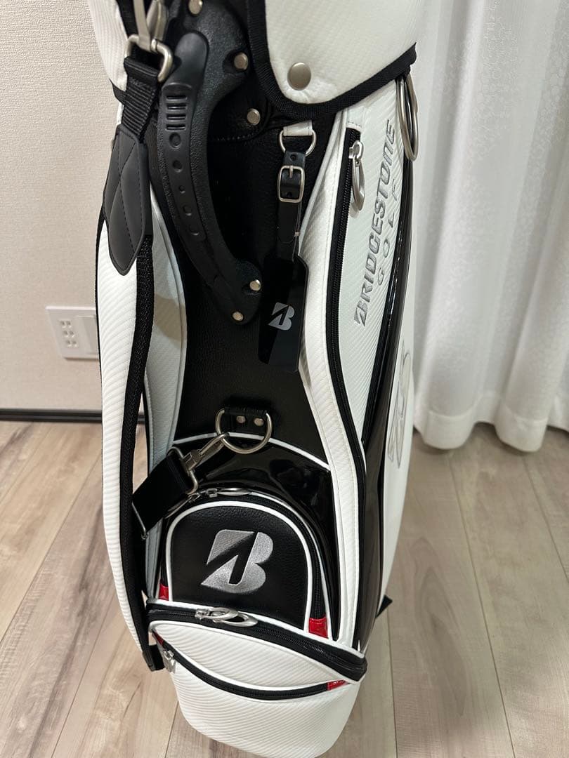 ★ブリジストン★キャディバック★白黒合皮★美品