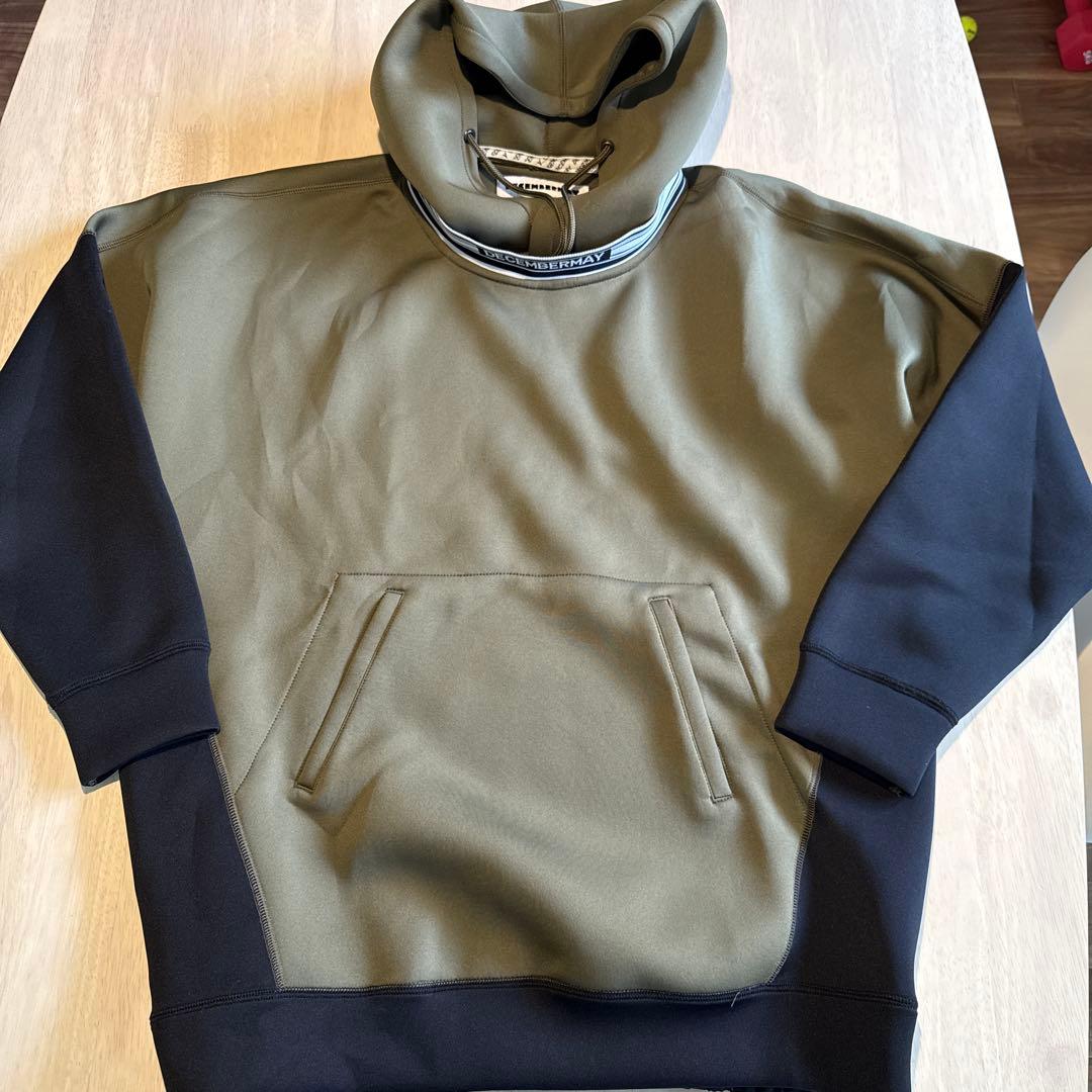 DECEMBERMAY フード付きパーカー オリーブグリーン/ブラック