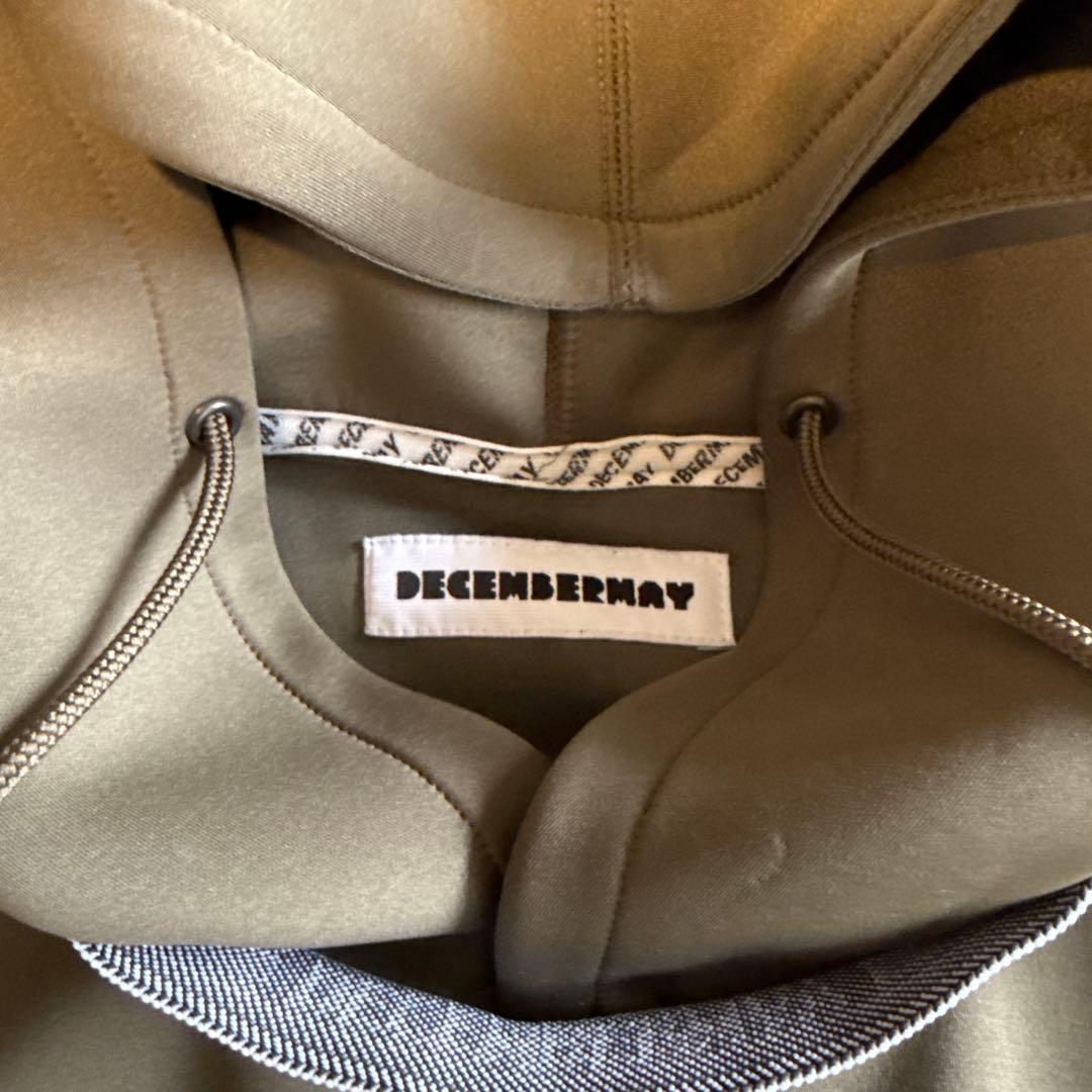 DECEMBERMAY フード付きパーカー オリーブグリーン/ブラック