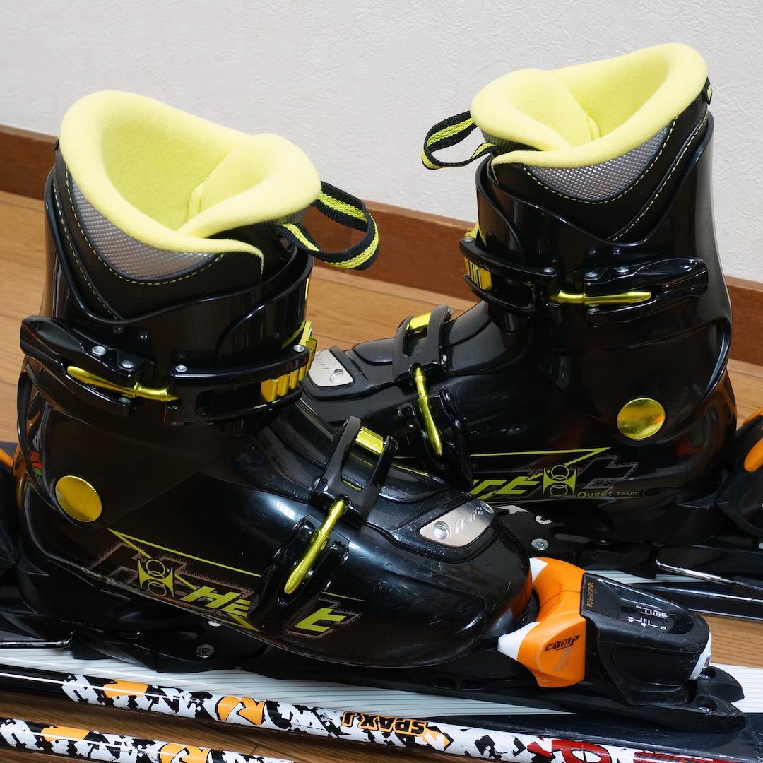 メンテ済 120cm 靴22cm ROSSIGNOL カービングスキーセット