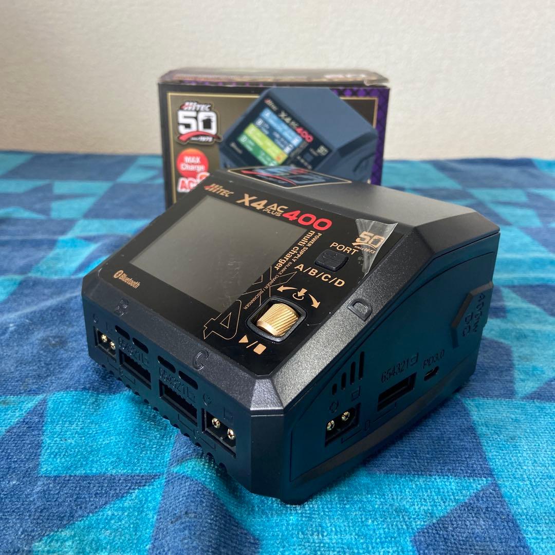 【JS_】Hitec X4 AC Plus 400 充電器充電ケーブル4本