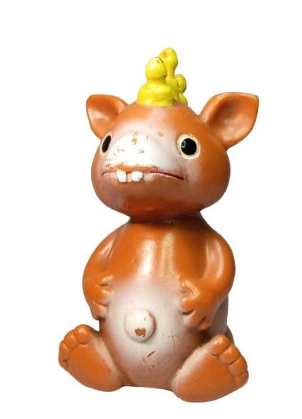 マルサン 快獣ブースカ 丸美屋 あじかつを ノベルティ版 ゼンマイ 怪獣 ソフビ