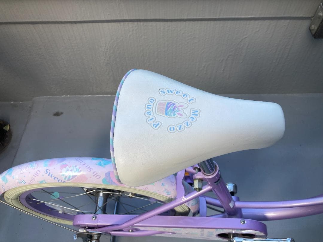子供用自転車　アサヒサイクルのメゾピアノ 紫色とピンク 18インチ