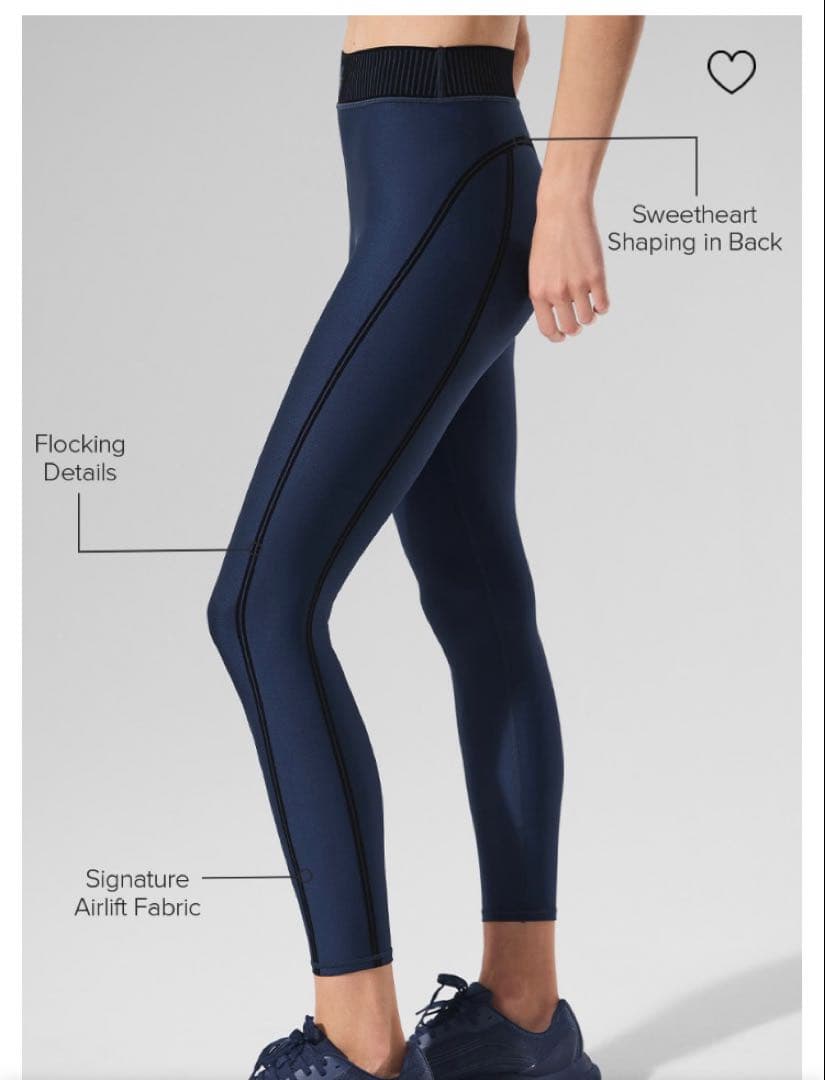 【美品】alo yoga ネイビー ヨガレギンス　Sサイズ