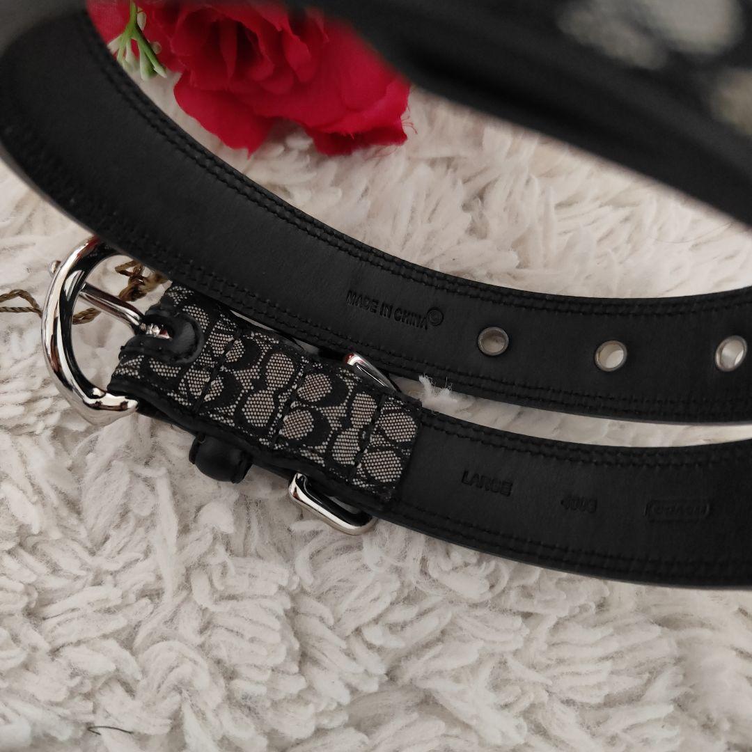 新品　COACH　コーチ 犬　首輪　レザー　中型犬　大型犬　L　シグネチャー