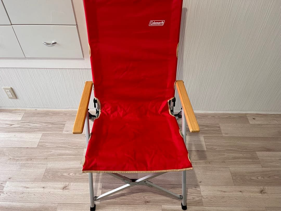 コールマン　レイチェア　レッド　3段リクライニング　2脚