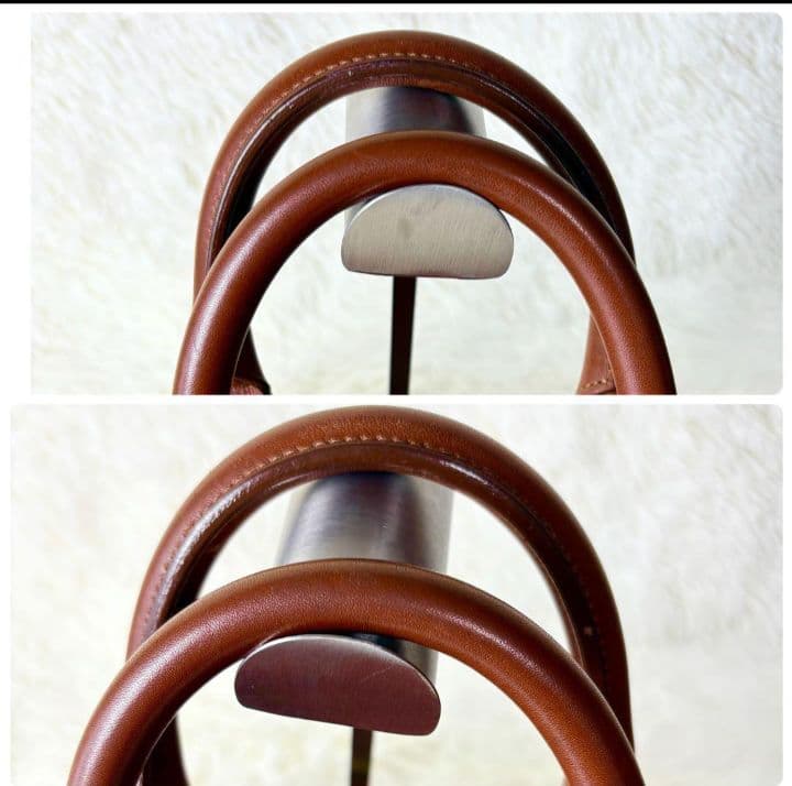 月末セール！agnes b. ボストンバッグ　オールレザー　本革　茶色　鍵付き