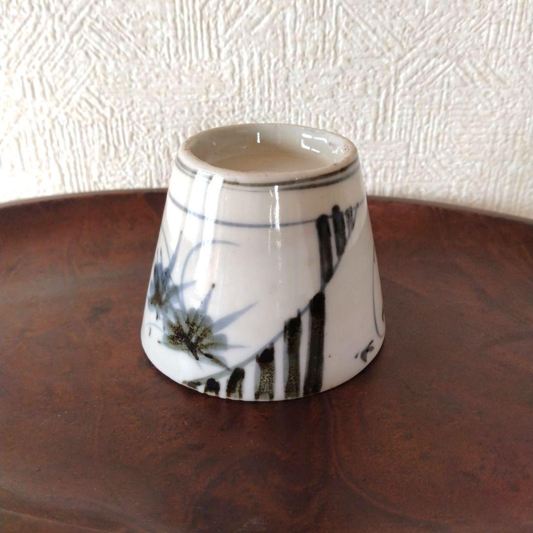 古伊万里染付枠絵に楓蕎麦猪口