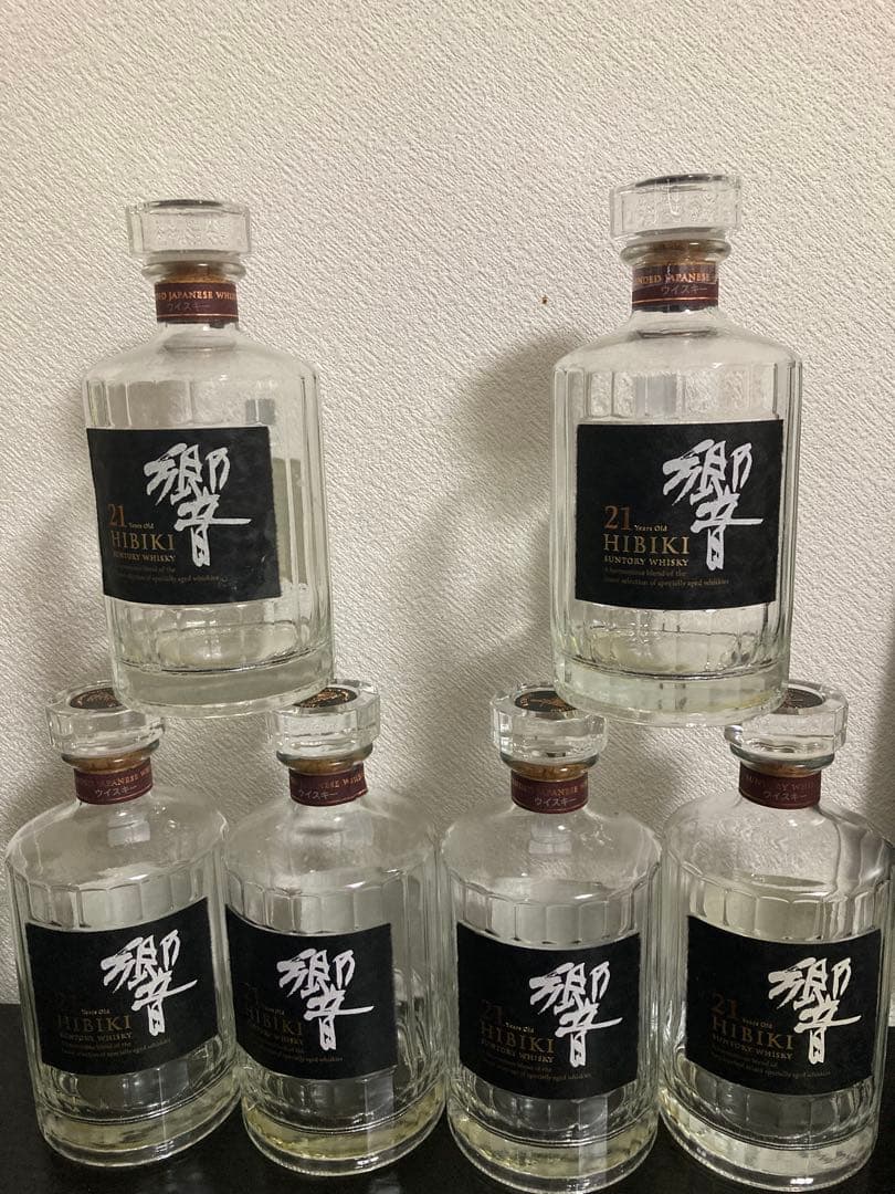 響Hibiki 21年ウイスキー 空き瓶6本セット