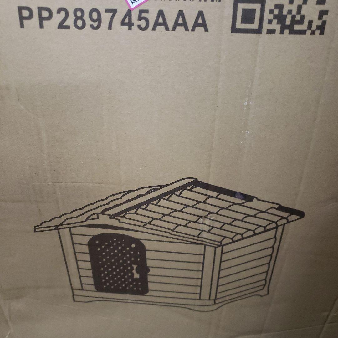 犬小屋 屋外用 室外 中型犬用 大型犬用 ドア付き プラスチック製 XLサイズ