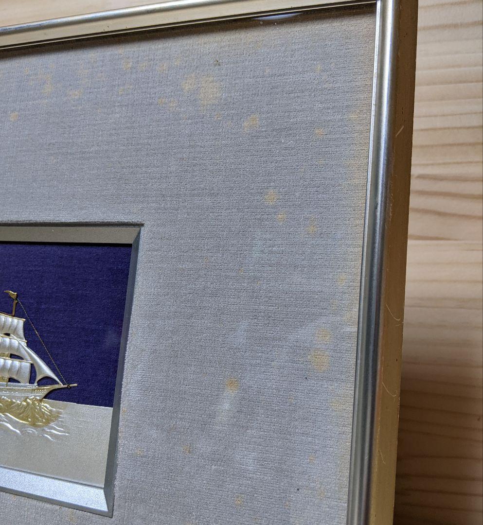 アンティーク　SILVERプレート額装　高砂丸 /日本郵船/記念品