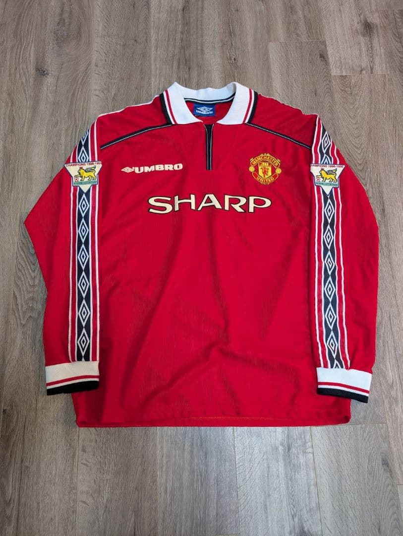 伝説【トレブル 達成】UMBRO マンチェスターユナイテッド長袖UF英国製