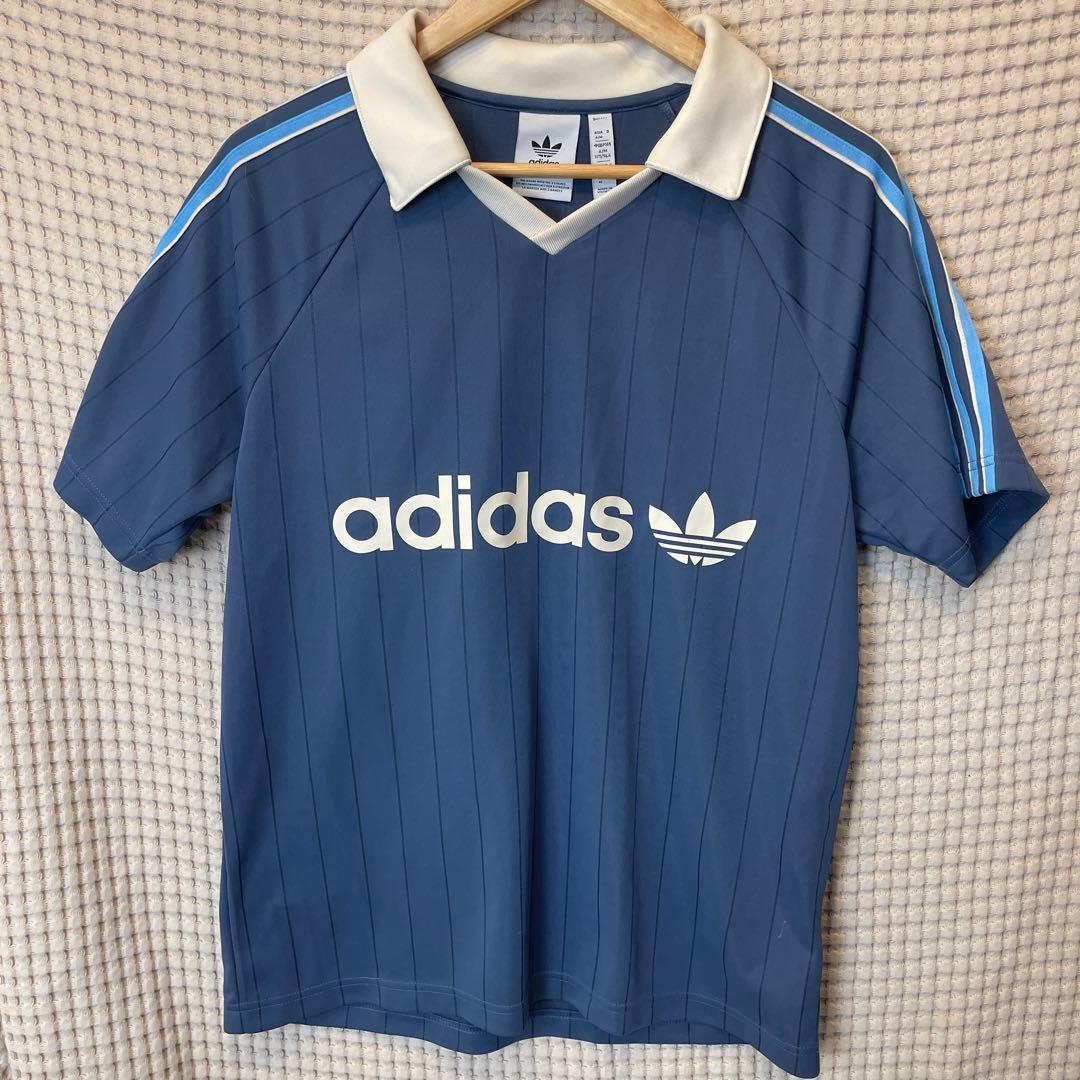 adidas フットボールシャツ　サッカー ネイビー　Lサイズ