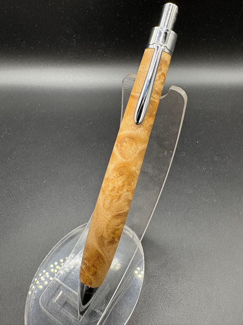 506極上　マーブルウッド　瘤杢　木軸シャーペン　ボールペン