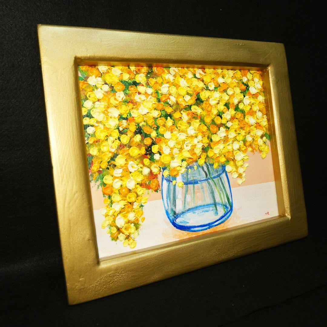 油絵 油彩 油彩画 絵画 絵 【ミモザ】