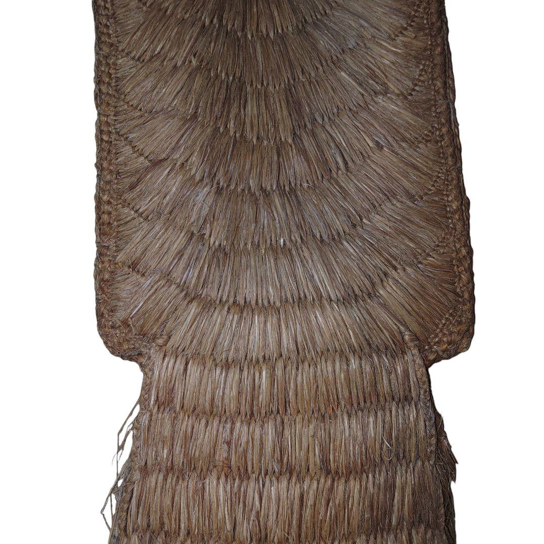 民具　バンドリ(背当て)　アンティーク　藁細工　鑑賞用