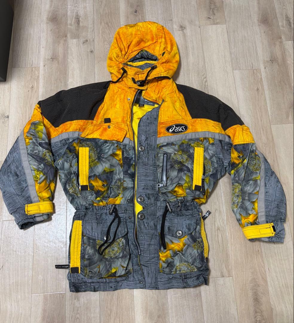 ASICS スキーウェア サイズ175cm グレー/イエロー