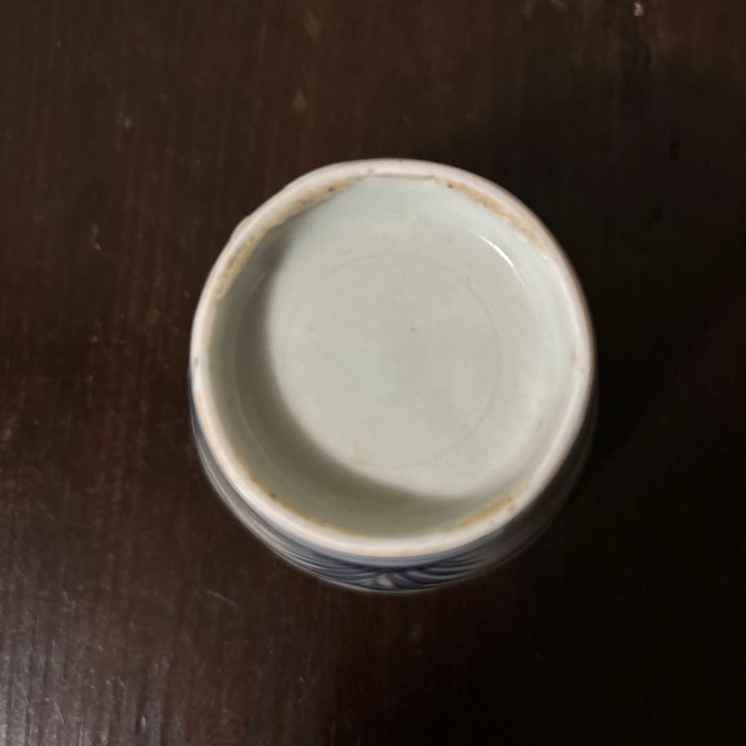 古伊万里染付蕎麦猪口　初期手　　江戸時代　骨董品．アンティーク　料治熊太　李朝