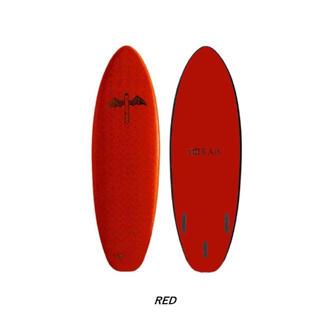 格安で！DRAG ソフトボード レッド 6'6 フィン付き