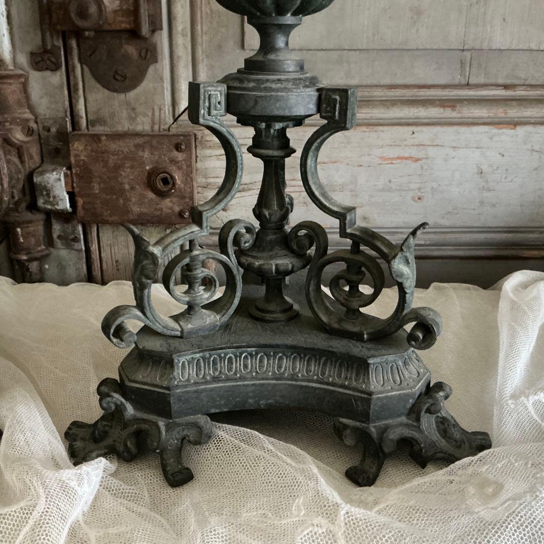 １９世紀中期　フランスアンティーク　祭壇用大きな燭台　教会　キャンドルスタンド