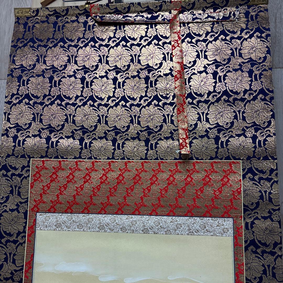 田中浩伸 掛軸 雲上観音　美術品　0121o83