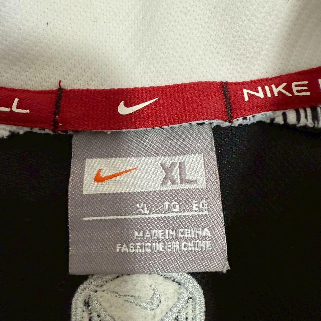 美品 NIKE セットアップ XL 黒白 ジャージ　ナイキ 上下　フラップボタン